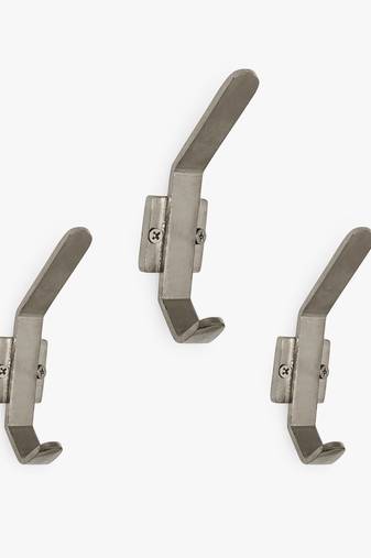 Abstract silver wall hook set
