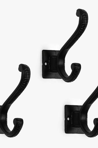 Classic black wall hook set