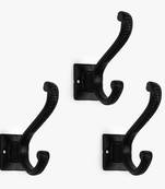 Classic black wall hook set