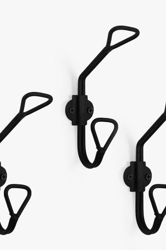 Abstract metal wall hook set