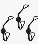 Abstract metal wall hook set