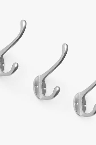 Silver metal hooks