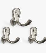 Silver metal dual hooks