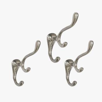 Silver antler dual hook set 1