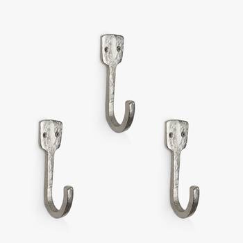 Silver fixtures wall hook set 1