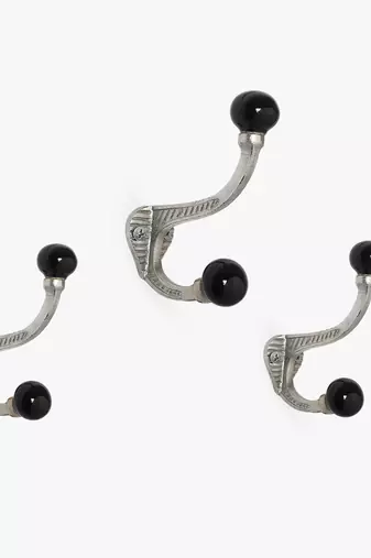 Black ball wall hook