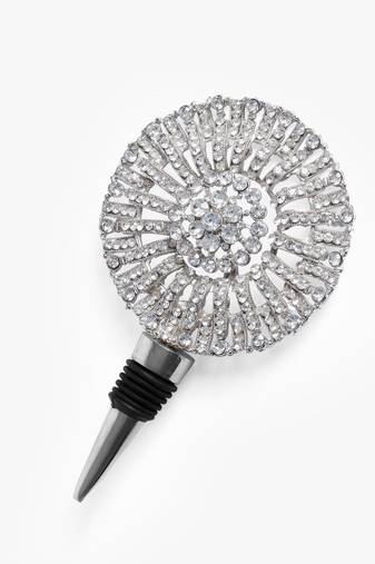 Silver ornate wine stopper