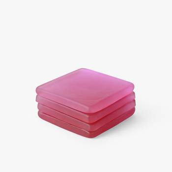 Passion pink square coasters 1