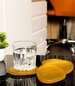 Sunshine mango beach pebble coasters