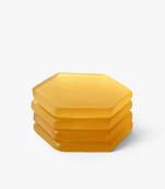 Sunshine mango hexagon coasters