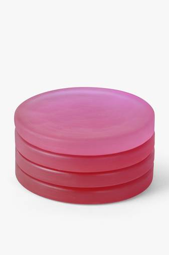 Passion pink round coasters
