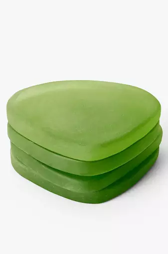 Kiwi splash beach pebble coasters
