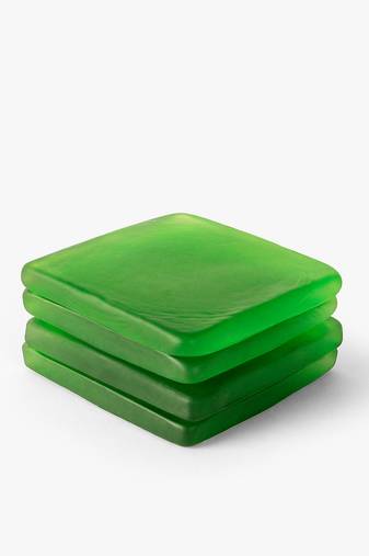 Kiwi splash square coasters