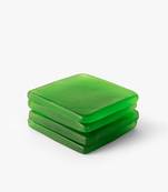 Kiwi splash square coasters