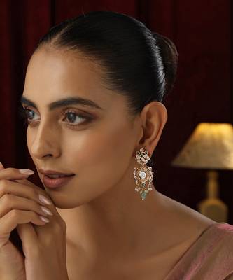 Mint polki dangler earrings 1