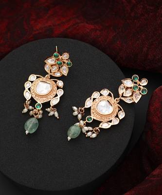 Mint polki dangler earrings 3