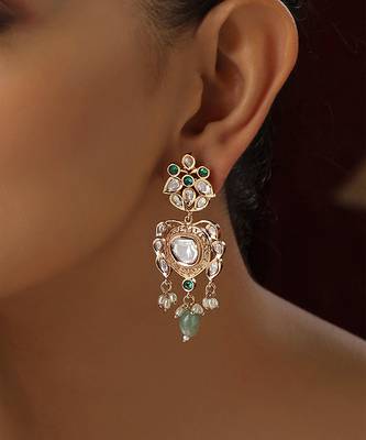Mint polki dangler earrings 4