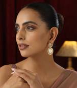 Gold polki stud earrings