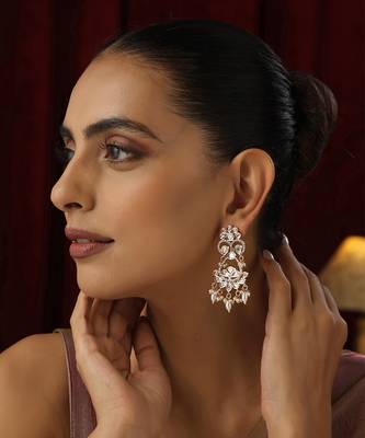 Gold polki dangler earrings 1