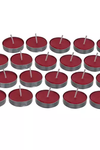 One set of 10 rose scented tea light candles