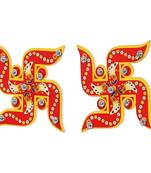 Wooden handcrafted swastika stickers for wall, door