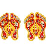 Lakshmi charan paduka stickers for home office puja ghar temple