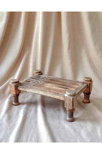Miniature khaat- serving/ display tray - mango wood