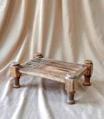 Miniature khaat- serving/ display tray - mango wood