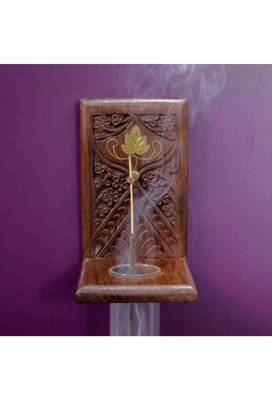 Maitri- inverse incense stick holder - sheesham wood 4