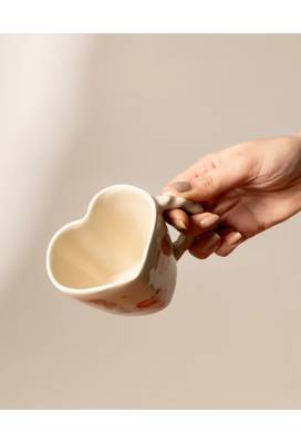 Dil mil- heart shape mug (set of 2) - stoneware ceramic 3