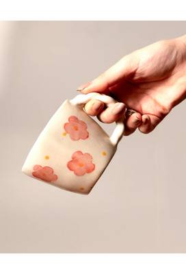 Dil mil- heart shape mug (set of 2) - stoneware ceramic 4