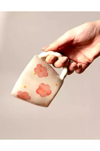 Dil mil- heart shape mug (set of 2) - stoneware ceramic