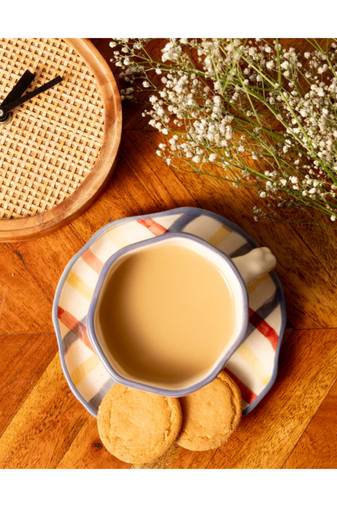 Bela- cup and saucer set - stoneware ceramics