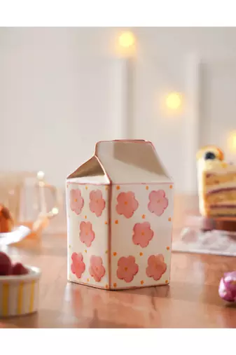 Aboli- milk carton shaped vase ( jug) - stoneware ceramics