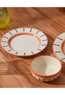 Parijat- dinnerware set of 3 -stoneware ceramics 2
