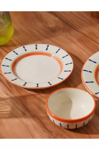 Parijat- dinnerware set of 3 -stoneware ceramics