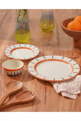 Parijat- dinnerware set of 3 -stoneware ceramics