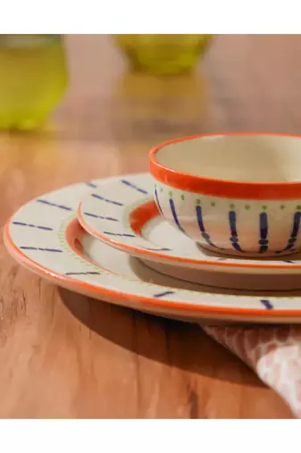 Parijat- dinnerware set of 3 -stoneware ceramics