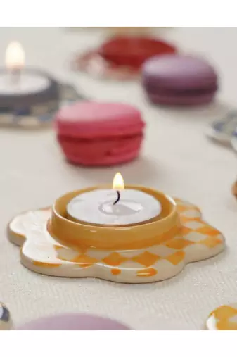Imara- set of 3 tealight holders - stoneware ceramics