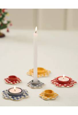 Misha- set of 3 candle holders (all 3 different colors ) - stoneware ceramics 1