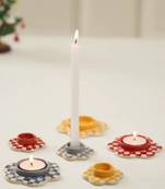 Misha- set of 3 candle holders (all 3 different colors ) - stoneware ceramics