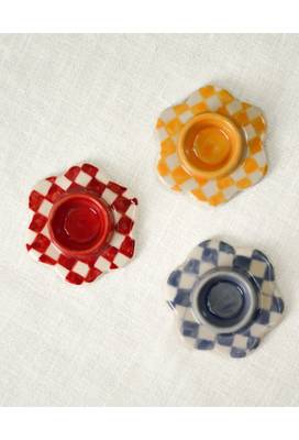 Misha- set of 3 candle holders (all 3 different colors ) - stoneware ceramics 2