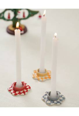 Misha- set of 3 candle holders (all 3 different colors ) - stoneware ceramics 4