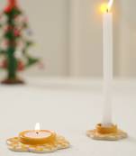 Urmi- set of 6 candle and tealight holder set (with all colors) - stoneware ceramics