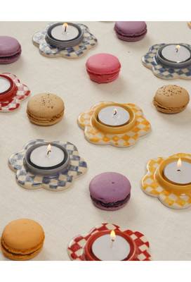 Urmi- set of 6 candle and tealight holder set (with all colors) - stoneware ceramics 2