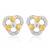 Magic Flower Gold Plated Stud Earrings for Women ER1100531G