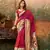 Maroon designer zari weaving paithani silk blend saree with blouse