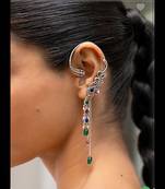 Boho earcuff rising earrings silver oxidised boho ethnic jewelry ear cuff earring