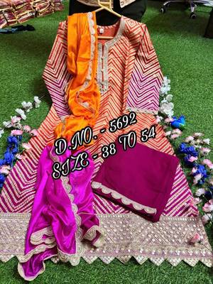 Orange Color Rayon Embroidered Kurta Set 2