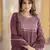 women mauve anarkali kurta pant dupatta set